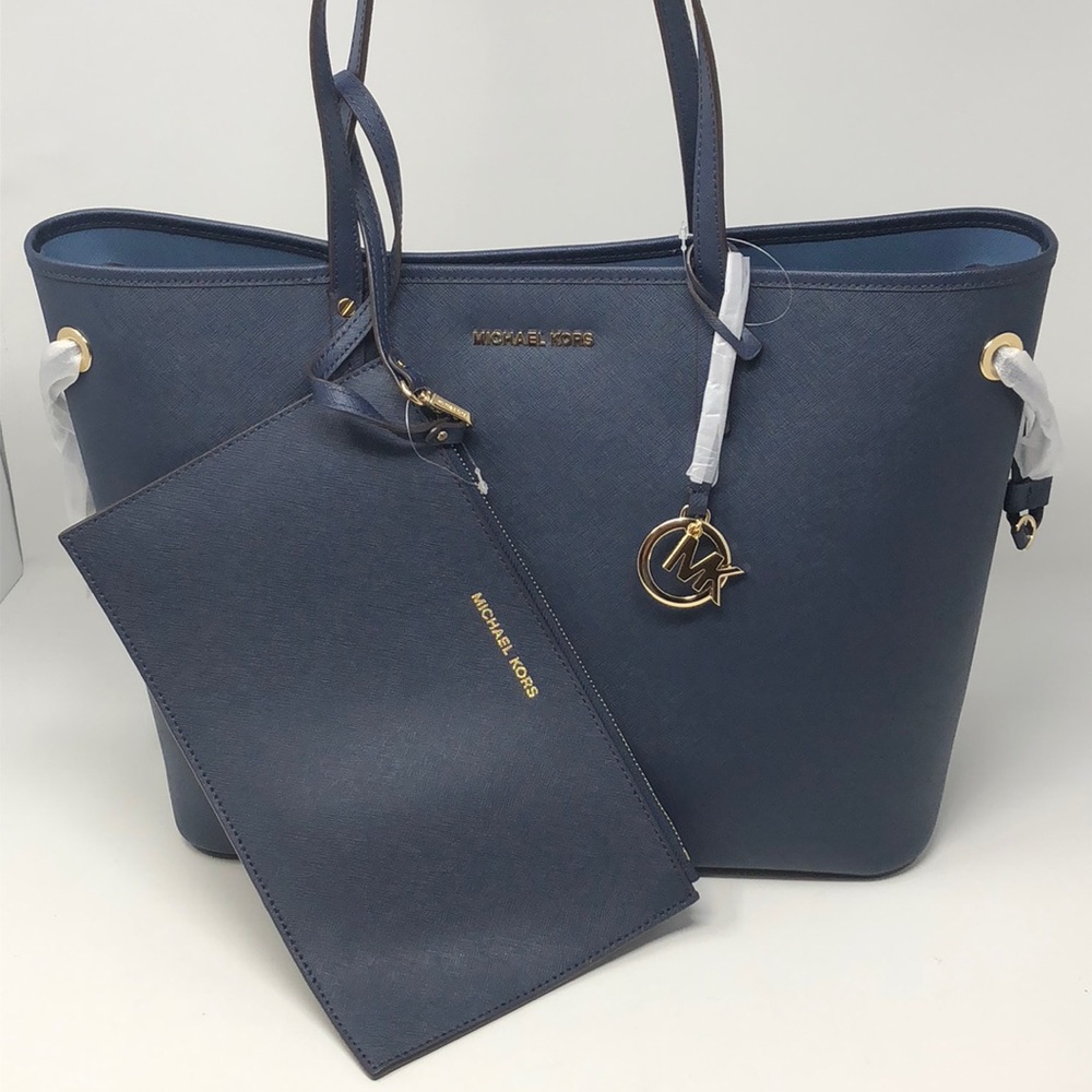 Nwt Michael Kors Jet Set travel Lg drawstring tote - Picture 5 of 8